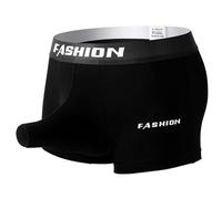 Generisch 2026 intimo uomo boxer a quattro angoli cotone con supporto speciale traspirante per una vestibilità ottimale, Nero , L