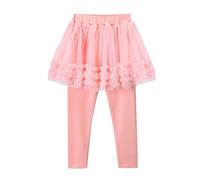 Generisch 2026 - Leggings senza piedi per bambini, con gonna a tutù, in cotone elasticizzato, Colore: rosa., 10-12 anni
