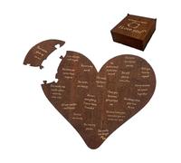 Generisch 2026 "L'enigma dei motivi per cui ti amo" - Puzzle di parole per tempo comune della famiglia, coppie, attività di pensiero, gioco educativo per la casa (Brown, 19 cm)