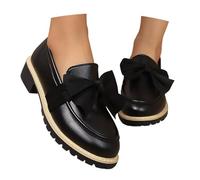 Generisch 2026 Loafer versatile con suola alta nel classico design britannico, scarpe casual tinta unita per tutto il giorno, Bk2., 40 EU