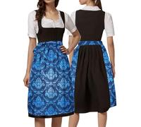 Generisch 2026, lunghezza della gonna rosa, grembiule da donna per Dirndl tedesco, comodo, facile da pulire, tinta unita, di alta qualità, accessorio per feste tradizionali, festival, Oktoberfest