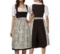 Generisch 2026, lunghezza gonna rosa, grembiule da donna per Dirndl tedesco, comodo, facile da pulire, tinta unita, di alta qualità, accessorio per feste tradizionali, festival, Oktoberfest, Ad-beige