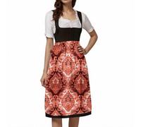 Generisch 2026, lunghezza gonna rosa, grembiule da donna per Dirndl tedesco, comodo, facile da pulire, tinta unita, di alta qualità, accessorio per feste tradizionali, festival, Oktoberfest, Arancione