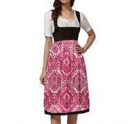 Generisch 2026, lunghezza gonna rosa, grembiule da donna per Dirndl tedesco, comodo, facile da pulire, tinta unita, di alta qualità, accessorio per feste tradizionali, festival, Oktoberfest, Ac-hot