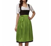 Generisch 2026, lunghezza gonna rosa, grembiule da donna per Dirndl tedesco, comodo, facile da pulire, tinta unita, di alta qualità, accessorio per feste tradizionali, festival, Oktoberfest, Aa-verde