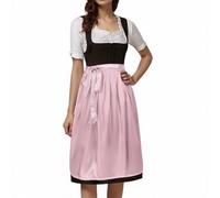 Generisch 2026, lunghezza gonna rosa, grembiule da donna per Dirndl tedesco, comodo, facile da pulire, tinta unita, di alta qualità, accessorio per feste tradizionali, festival, Oktoberfest, Aa-rosa