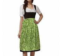 Generisch 2026, lunghezza gonna rosa, grembiule da donna per Dirndl tedesco, comodo, facile da pulire, tinta unita, di alta qualità, accessorio per feste tradizionali, festival, Oktoberfest, Ab-verde