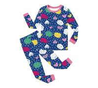 Generisch 2026, maglietta a maniche lunghe e pantaloni, comodo abbigliamento per il tempo libero, abbigliamento quotidiano, girocollo, stampato, set per scuola e parco giochi, Blu scuro, 4-5 Jahre