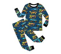 Generisch 2026, maglietta a maniche lunghe e pantaloni, comodo abbigliamento per il tempo libero, abbigliamento quotidiano, girocollo, stampato, set per scuola e parco giochi, Blu marino, 9-10 Jahre