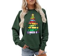 Generisch 2026 Maglione stampato alla moda, maglione rotondo casual, morbido maglione a maniche lunghe per l'uso quotidiano, comodo abbigliamento loungewear con design, perfetto per le attività