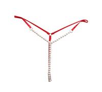 Generisch 2026 Massaggio Perline Biancheria intima Donna Passionale T-Back Stringtanga con Basso Per Relax Sensuale, Colore: rosso, Taglia unica