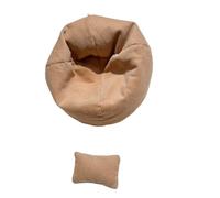 Generisch 2026 Mini divano per bambole da 17 cm con morbido cuscino come arredo decorativo nella casa delle bambole per esposizioni o design della stanza (Brown, 10 cm)