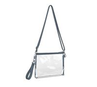 Generisch 2026 Novità Borsa a tracolla da donna trasparente in PVC, borsetta, borsa sportiva da stadio, custodia, grigio., Einheitsgröße