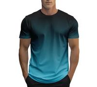 Generisch 2026 Oversized T Shirt Uomo Estate T Shirt Girocollo Manica Corta Con City Print Basic Shirts Uomo Casual Magliette Sportive 2025, Blu scuro, 3XL