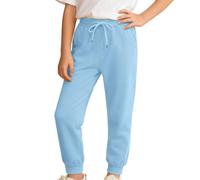 Generisch 2026 - Pantaloni da jogging per ragazzi e adolescenti, in pile, felpati, con tasche, comodi, casual, abbigliamento sportivo per l'autunno e l'inverno, Celeste., 11-12 Anni