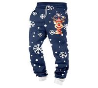 Generisch 2026, pantaloni per il tempo libero, comodi e caldi con percentuale elastica per l'uso quotidiano, attività all'aperto nella stagione fredda, Blu marino, XL