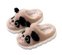 Generisch 2026 - Pantofole accoglienti con design a cartoni animati, calde, per interni, perfette per l'inverno, da tre a dieci anni, marrone, 32 EU