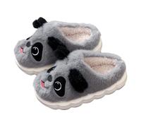 Generisch 2026 - Pantofole accoglienti con design a cartoni animati, calde, per interni, perfette per l'inverno, da tre a dieci anni, grigio., 30 EU