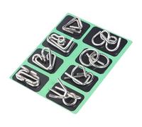 Generisch 2026 puzzle a filo 8 pezzi con sacchetto: compito di pensiero, test IQ, gioco districante, trucco ad anello cinese per feste, bambini adulti (A, taglia unica)