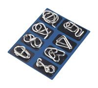 Generisch 2026 puzzle a filo 8 pezzi con sacchetto: compito di pensiero, test IQ, gioco districante, trucco ad anello cinese per feste, bambini adulti (B, taglia unica)