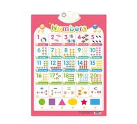 Generisch 2026 Quadro da parete interattivo per bambini: poster educativo in inglese spagnolo con canzoni, lettere, numeri, vocabolari animali accompagnamento pianoforte adatto per bambini (E, 41,5 x