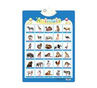 Generisch 2026 Quadro da parete interattivo per bambini: poster educativo in inglese spagnolo con canzoni, lettere, numeri, vocabolari animali accompagnamento pianoforte adatto per bambini (A, 41,5 x
