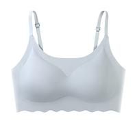 Generisch 2026 - Reggiseno in seta ultra sottile per donne, comodo, bellezza, schiena, yoga, palestra, corsa, reggiseno da allenamento con cuscinetti rimovibili, leggero Il mio ordine, c, M