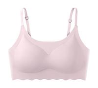 Generisch 2026 - Reggiseno in seta ultra sottile per donne, comodo, bellezza, schiena, yoga, palestra, corsa, reggiseno da allenamento con cuscinetti rimovibili, leggero Il mio ordine, Pk2, S