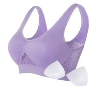 Generisch 2026 - Reggiseno sportivo confortevole da donna, senza cuciture, senza fili, traspirante, reggiseno yoga, sonno, allenamento, corsa Il mio ordine, Lilla, XL