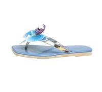 Generisch 2026 Sandali casual da donna con infradito floreali - perfetti per la spiaggia e le attività all'aperto, comodi sandali romani in stile boho estivo, Blu, 40 EU