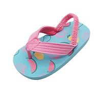Generisch 2026 - Sandali da bambina in EVA con infradito regolabili, con cinturini da spiaggia, sandali estivi elastici, Celeste., 25 EU