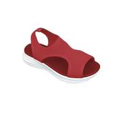 Generisch 2026 Sandali ortopedici da donna - comodi sandali estivi da spiaggia a maglia traspiranti Slingback Outdoor sandali estivi sandali sportivi sandali romani scarpe casual, 1 rosso., 39 EU