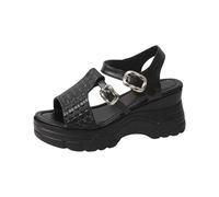 Generisch 2026 Sandali sportivi infradito con cinturino alla caviglia, comode scarpe estive da donna, scarpe regolabili per la spiaggia, Nero , 42 EU XX-Stretta