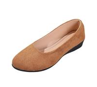 Generisch 2026 Scarpe casual da donna eleganti per il comfort quotidiano con zeppa Design pizzo chiuso versatile tutte le stagioni, marrone, 39 EU