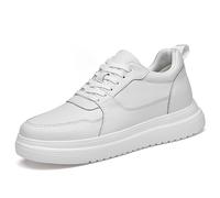 Generisch 2026 scarpe con rialzi da uomo, 6/8/10 cm, unisex, regolabile in altezza, scarpe casual con rialzi, scarpe antiscivolo e traspiranti, scarpe da ginnastica da uomo a quadretti, bianco, 43 EU