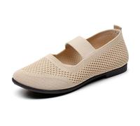 Generisch 2026 Scarpe da donna in tessuto primavera scarpe da donna moda casual Fly tessitura scarpe da donna UN colpo di piede, beige., 40 EU