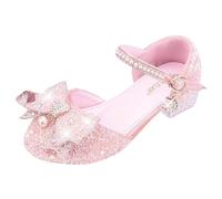 Generisch 2026 scarpe di cuoio da ragazza di nozze scarpe abito primavera scarpe di cristallo studente prestazioni scarpe da banchetto di nozze fiori scarpe per bambini, Colore: rosa., 33.5 EU Stretta