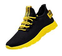 Generisch 2026 Scarpe sportive per il tempo libero tessere scarpe da corsa per gli uomini turista Flying per uomini business sneakers nere uomo, giallo., 43 EU
