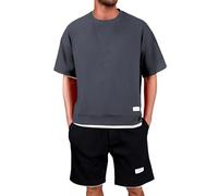 Generisch 2026, set da uomo casual, slim fit, elegante set di due pezzi, per tutti i giorni e il tempo libero, versatile per tutte le stagioni, materiale di facile manutenzione con set sportivo