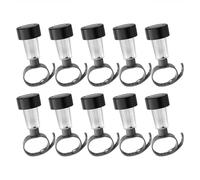 Generisch 2026 - Set di 10 luci per piscina fuori terra, accessori per piscine all'aperto, decorazione recinzione, luci solari a LED, illuminazione da giardino (nero, 9 x 5 x 5 cm)