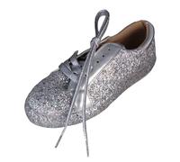 Generisch 2026 Sneaker con plateau glitterate con allacciatura come scarpe casual alla moda per una comoda vita quotidiana leggera, argento, 42 EU