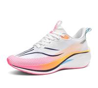 Generisch 2026 Sneaker da uomo donna con punta larga, supporto manuale elevato, tessuto a rete leggero e traspirante, Rosa chiaro., 41 EU Larga