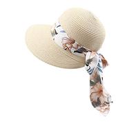 Generisch 2026 - Summer hat Beach Floppy Hut Rolle Damen Beanie UPF50 nach oben Faltbare Paglia Sun Baseball Cap Fischerhut Japan, beige., Taglia unica