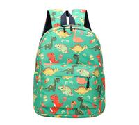 Generisch 2026 Zaino Elegante zaino a forma di dinosauro monocromatico in nylon per studenti e bambini con cerniera e doppi spallacci, verde, Taglia unica per tutti, Zainetto