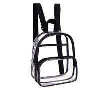 Generisch 2026 Zaino Moda Modello Semplice Tinta unita Trasparente Pratico Grande Capacità Zipper Zaino, Nero , Einheitsgröße, Zainetto