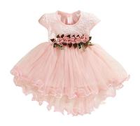 Generisch 24 Storie Avvento Bambini Fiori Fiori Tulle Increspato Principessa Abiti Vestiti Ragazza Lunga, Colore: rosa., 0-6 Mesi