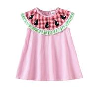 Generisch 3 N - Costume da festa senza maniche, motivo cocomero, per feste da principessa, per ragazze, Colore: rosso, 18-24 Mesi
