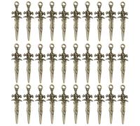 Generisch 30 ciondoli a forma di spada, accessori per gioielli fatti a mano, perfetti per la creazione di gioielli e progetti artigianali, accessori artigianali fatti a mano