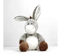 Generisch 32 cm Trotro grigio Il piccolo asino peluche - Bambola d'asino in piedi e sospesa, peluche realistico per coccolare e giocare