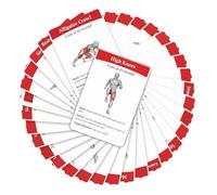 Generisch 36 schede per esercizi ad alta risoluzione HD da portare con sé | Esercizi di allenamento con istruzioni per donne, uomini, principianti, avanzati, allenamento a casa, palestra